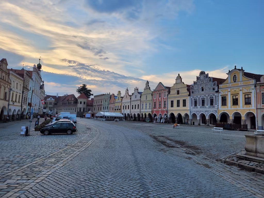 Telc város főtere